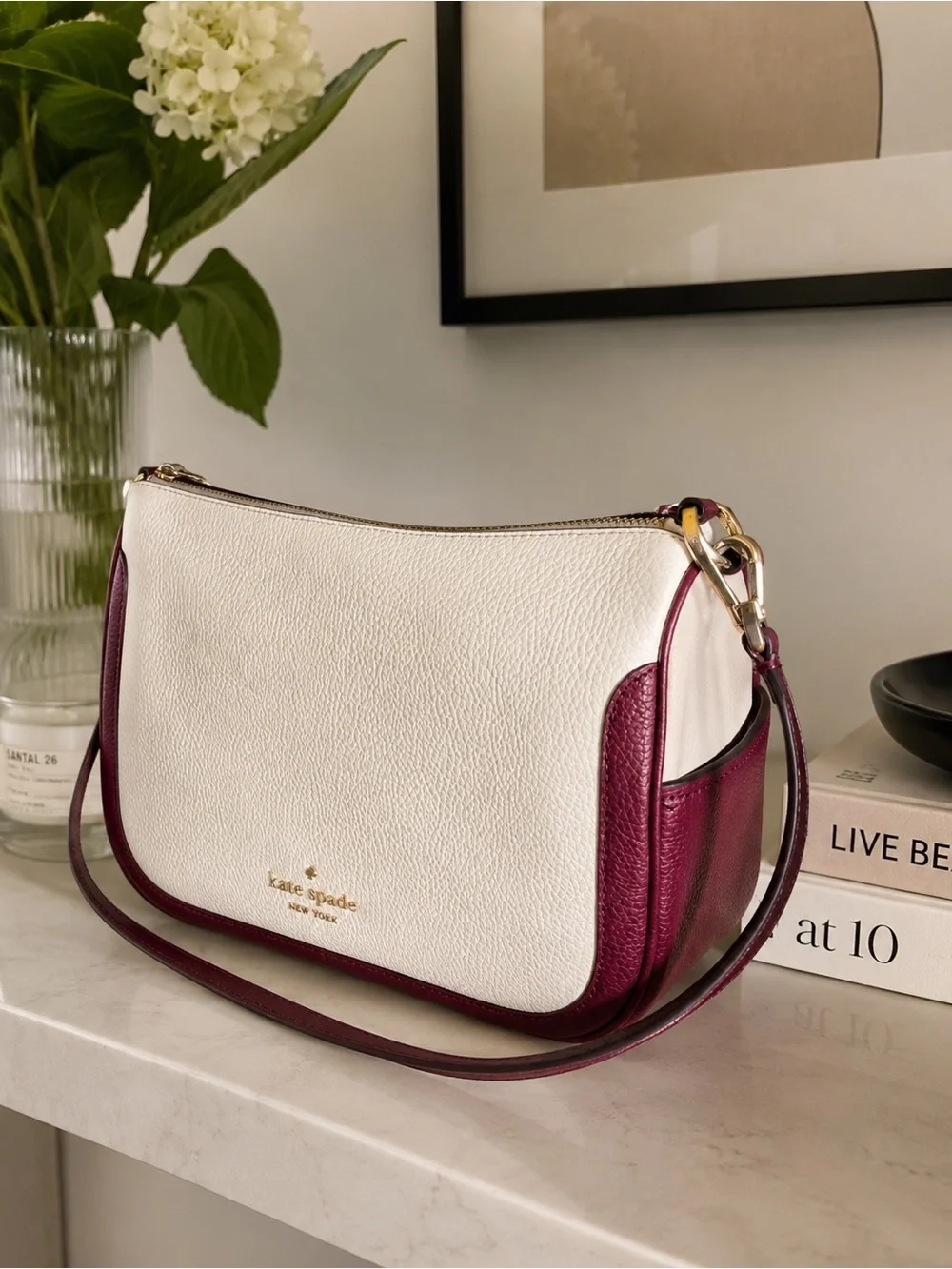 Kate Spade Pebbled Leather Crossbody Bag with Top Handle NWT